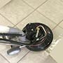 Floor scrubber, cleans grout lines and textured surfaces